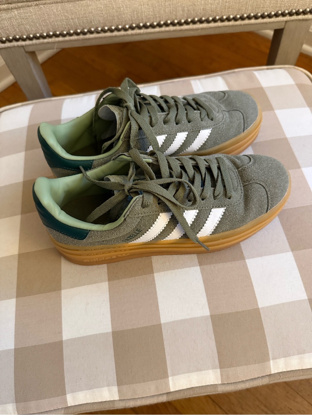 Womens Adidas Gazelle Bold Green Size 7.5